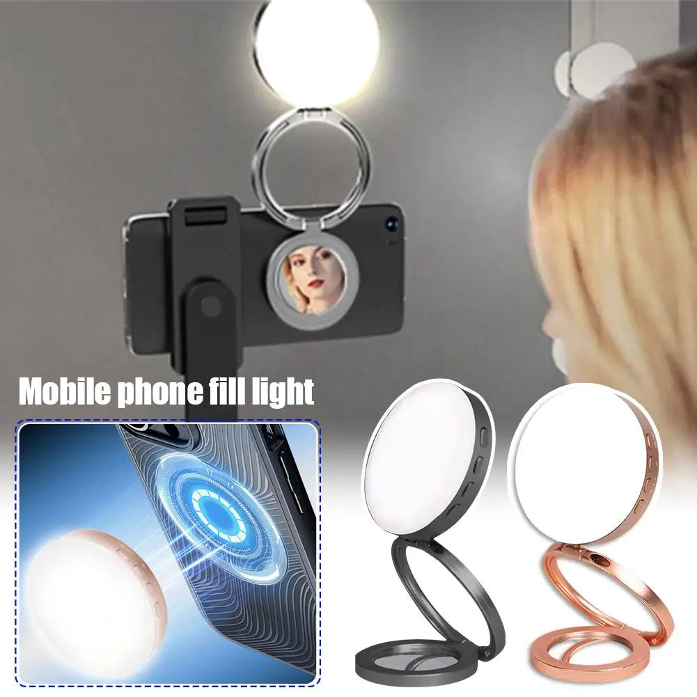 Mini ring light magnétique pour téléphone Portable Magsafe, lumière de poche Portable pour Selfie, Streaming en direct, beauté